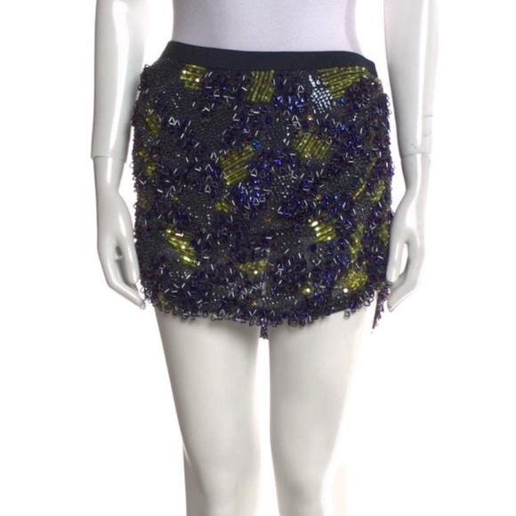 Derek Lam Dresses & Skirts - NWT DEREK LAM Beaded Ruched Embellished Mini Skirt